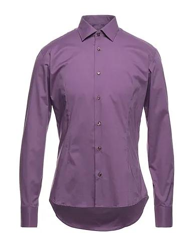 Purple Poplin Solid color shirt