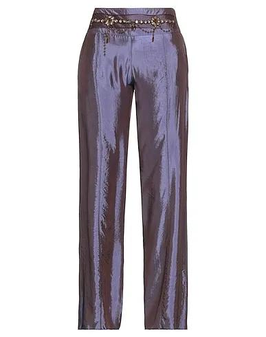 Purple Satin Casual pants