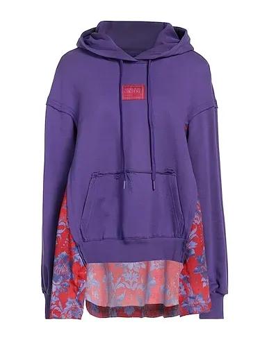 Purple Satin Hooded sweatshirt