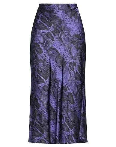 Purple Satin Maxi Skirts