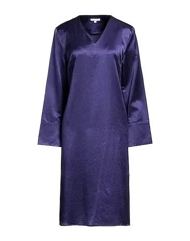 Purple Satin Midi dress