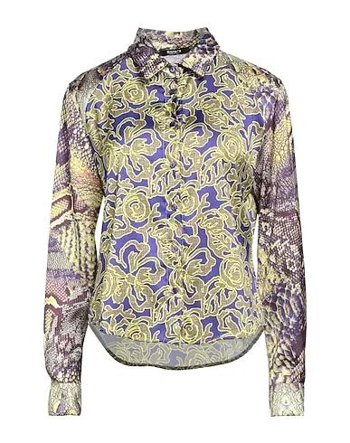 Purple Satin Patterned shirts & blouses