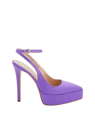 Purple Satin Pump SATIN POINT-TOE SLINGBACK
