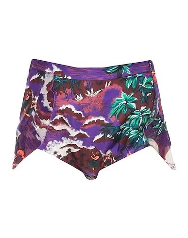 Purple Satin Shorts & Bermuda