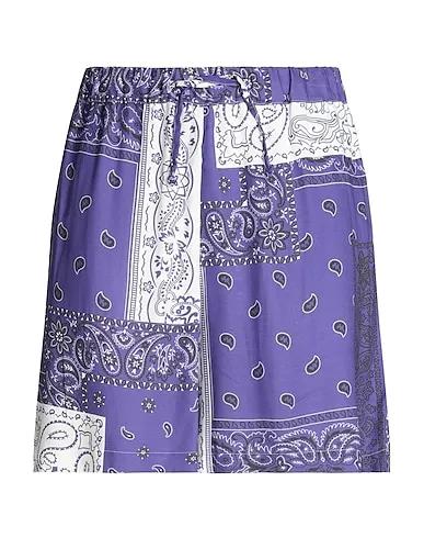 Purple Shorts & Bermuda VISCOSE WIDE LEG SHORTS