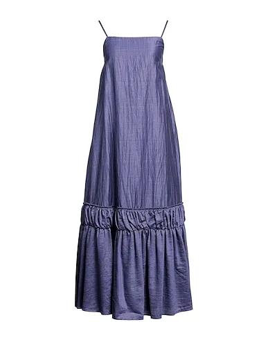 Purple Silk shantung Long dress