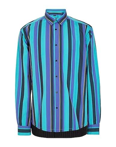 Purple Striped shirt COTTON STRIPED PRINTED LONG SLEEVE SHIRT