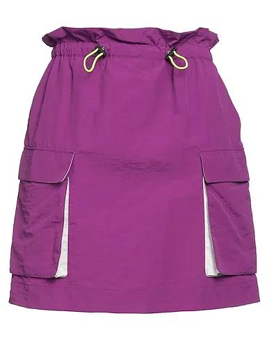 Purple Techno fabric Mini skirt