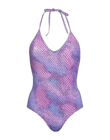 Purple Techno fabric One-piece swimsuits