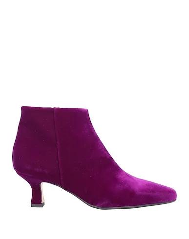 Purple Velvet Ankle boot