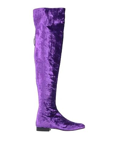 Purple Velvet Boots