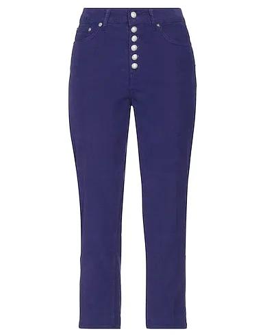 Purple Velvet Cropped pants & culottes