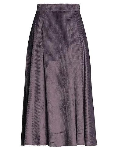 Purple Velvet Midi skirt
