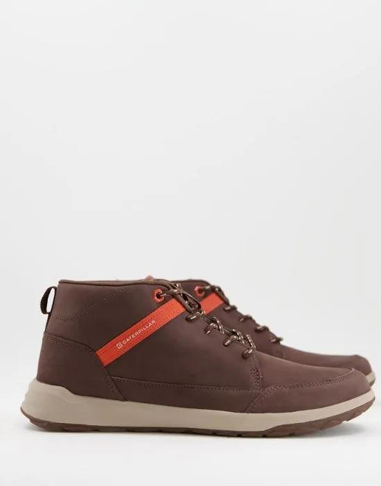 quest mid hybrid boots in brown leather