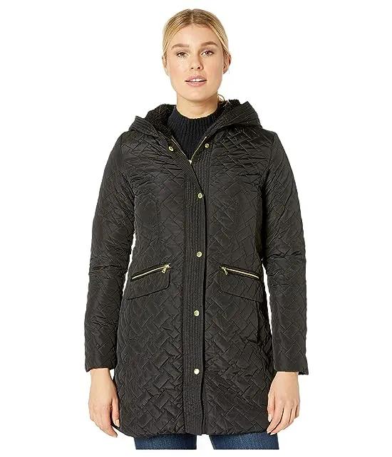 Quilted Faux Sherpa Lined Jacket