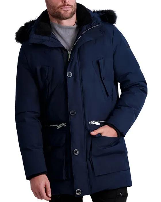 Quilted Fur Trim Hooded Parka