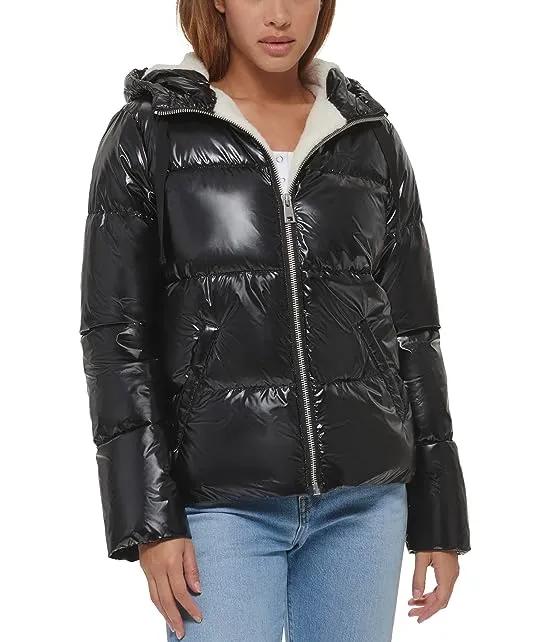 Quilted Hooded Bubble Puffer