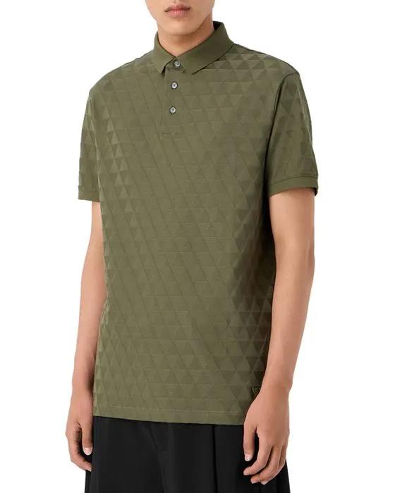 Quilted Short Sleeve Polo Shirt