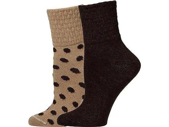 Quilted Top Boot Socks 2-Pack