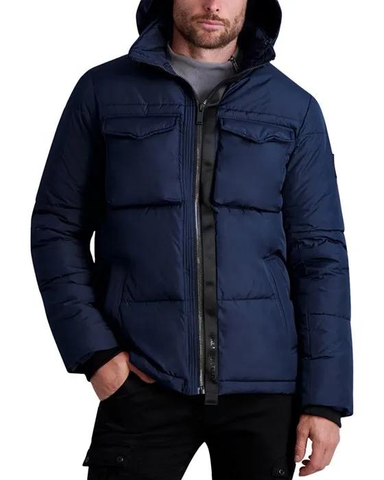 Quilted Zip Out Hood Puffer Jacket 