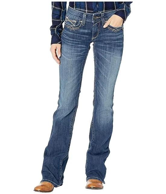 R.E.A.L. Bootcut Stetch Entwined Jeans in Festival Blue