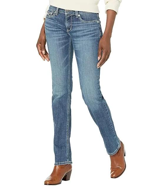 R.E.A.L. Mid-Rise Michela Straight Jeans in Torrance