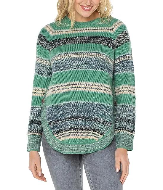 Raglan Sweater w/ Rounded Hem