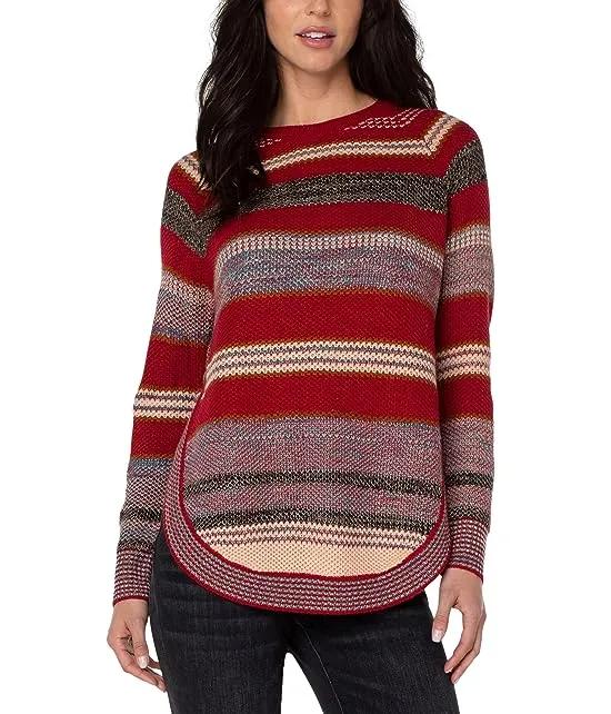 Raglan Sweater w/ Rounded Hem