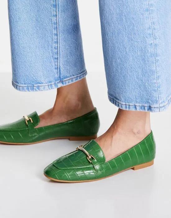 RAID Athen flat loafers in green