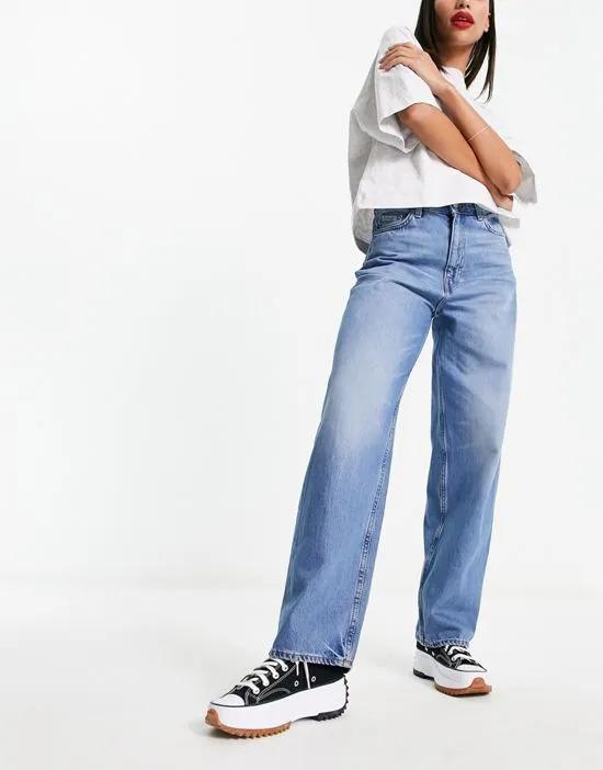 Rail mid rise baggy fit jeans in seventeen blue wash