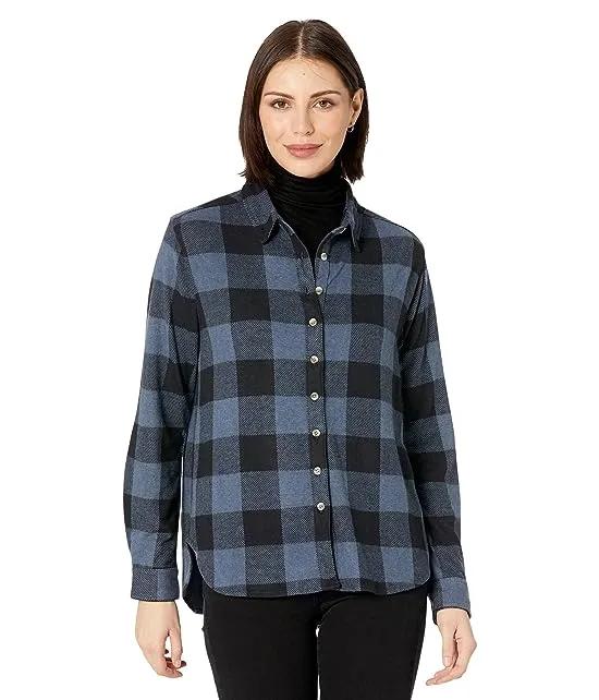 Railey Sweater Knit Long Sleeve Scout Plaid Shirt Shacket
