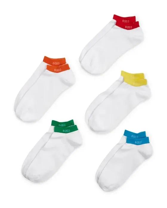 Rainbow Logo Ankle Socks, Pack of 5