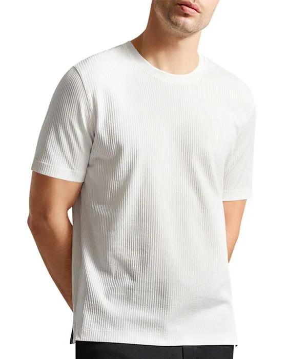 Rakes Regular Fit Cotton Ribbed Tee