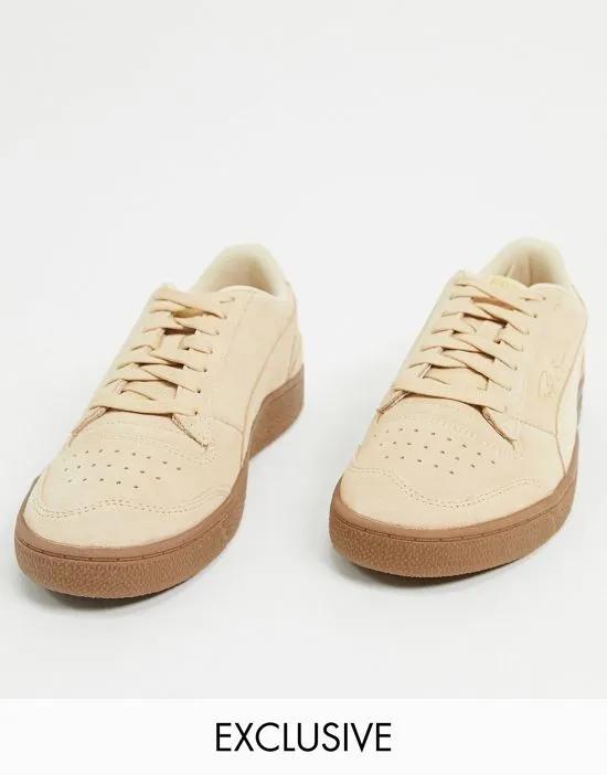 Ralph Sampson suede gum sole sneakers in tan exclusive to ASOS