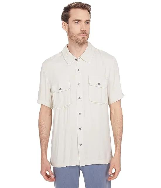 Rayon Twill Short Sleeve Camp Shirt