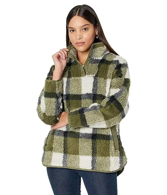 (Re)sourced Sherpa Popover Tunic Jacket in Plaid