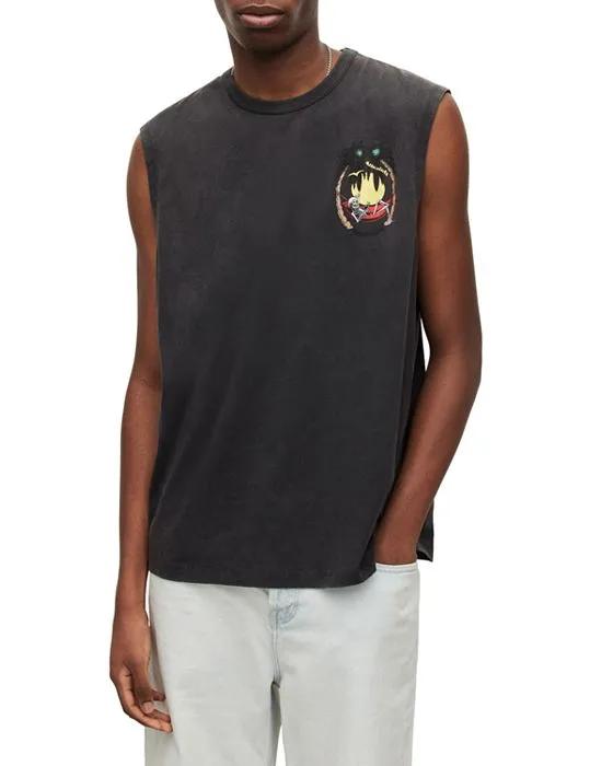 Recline Graphic Crewneck Organic Cotton Tank