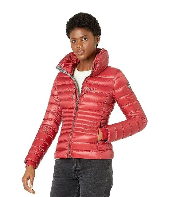 Recycled Polyamide Fabric Jacket with High and Enveloping Collar