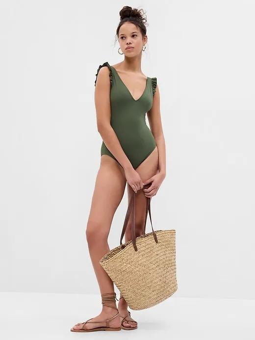 Recycled Ruffle One-Piece Swimsuit