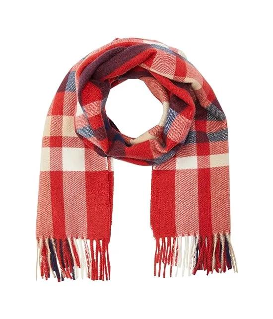 Recycled Soft Poly Plaid Scarf