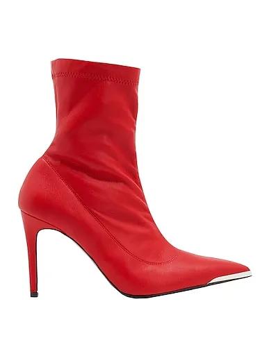 Red Ankle boot STRETCH POINTY-DETAIL ANKLE BOOTS

