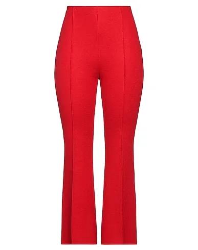 Red Boiled wool Casual pants
