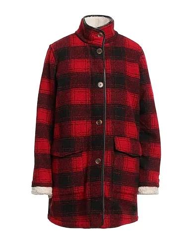 Red Boiled wool Coat