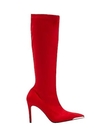 Red Boots STRETCH POINTY DETAIL BOOTS
