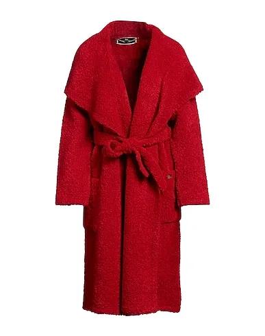 Red Bouclé Coat