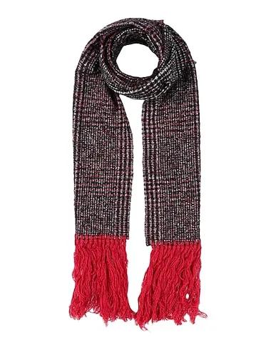 Red Bouclé Scarves and foulards