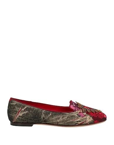 Red Brocade Loafers