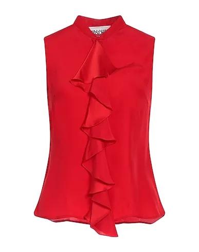 Red Cady Silk shirts & blouses