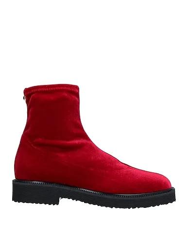 Red Chenille Ankle boot