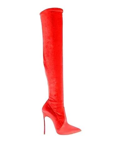 Red Chenille Boots